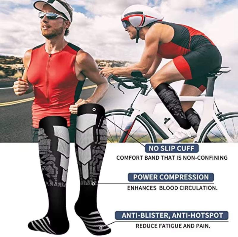 New Compression Socks Graduated Crossfit Training Running Recovery Cycling Travel Socks Outdoor Men Women Running Sports Socks