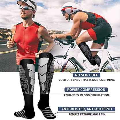 New Compression Socks Graduated Crossfit Training Running Recovery Cycling Travel Socks Outdoor Men Women Running Sports Socks