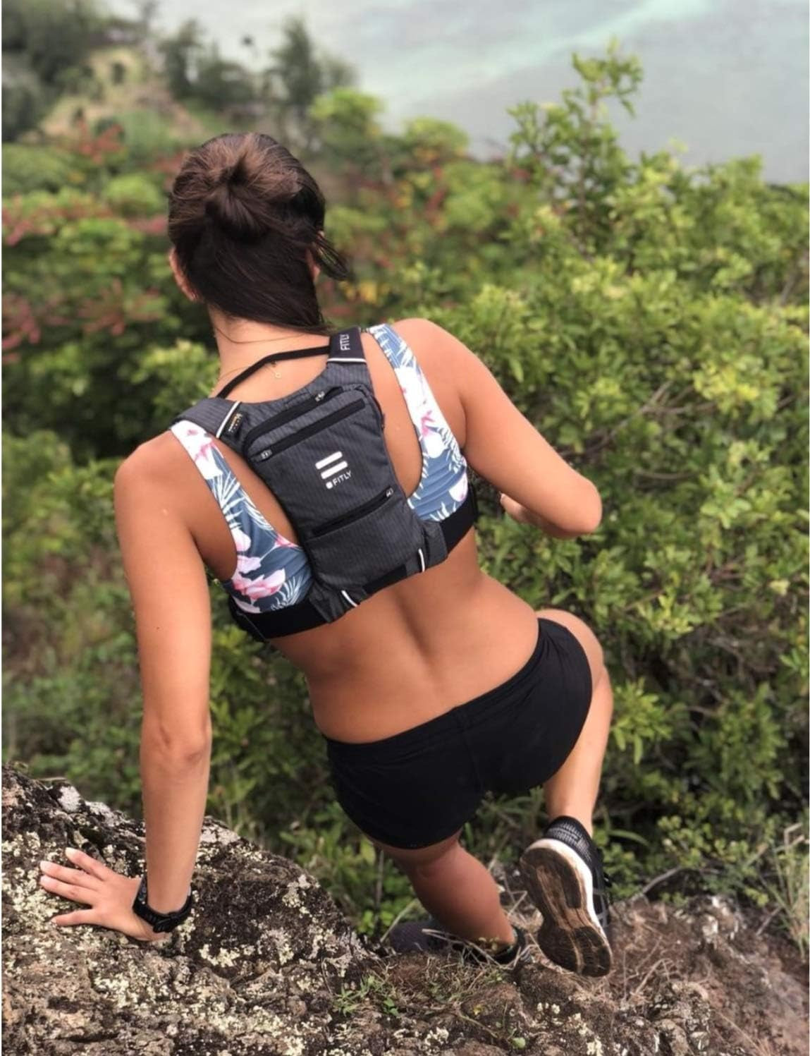 Minimalist Running Pack - Fitness Backpack Phone Holder, Storage, Thoracic Belt - Carry Personal Items - Running Gear for Men & Women - Lightweight Hydration Water Backpack