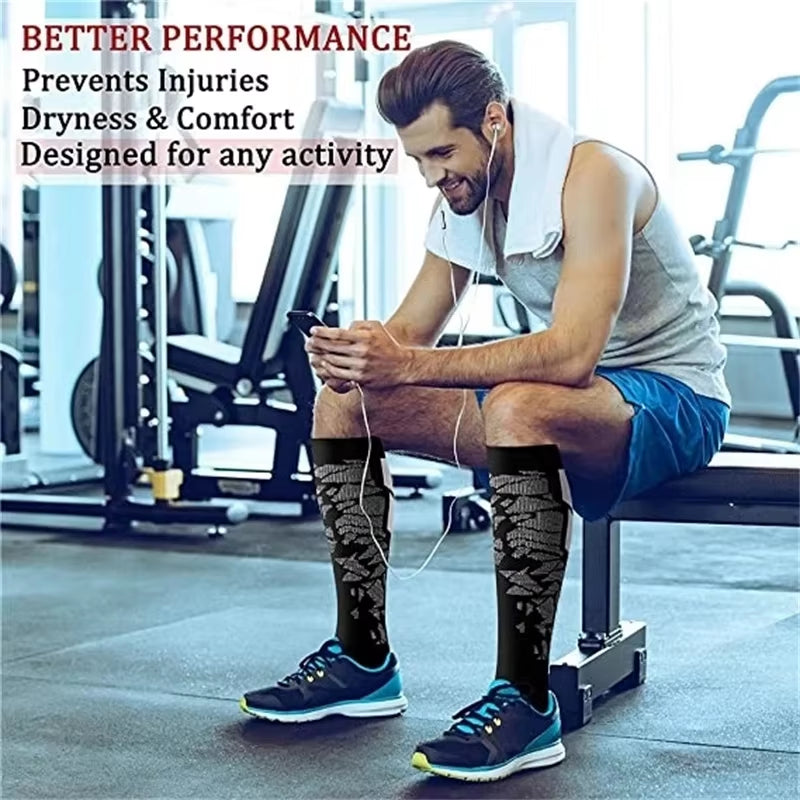 New Compression Socks Graduated Crossfit Training Running Recovery Cycling Travel Socks Outdoor Men Women Running Sports Socks