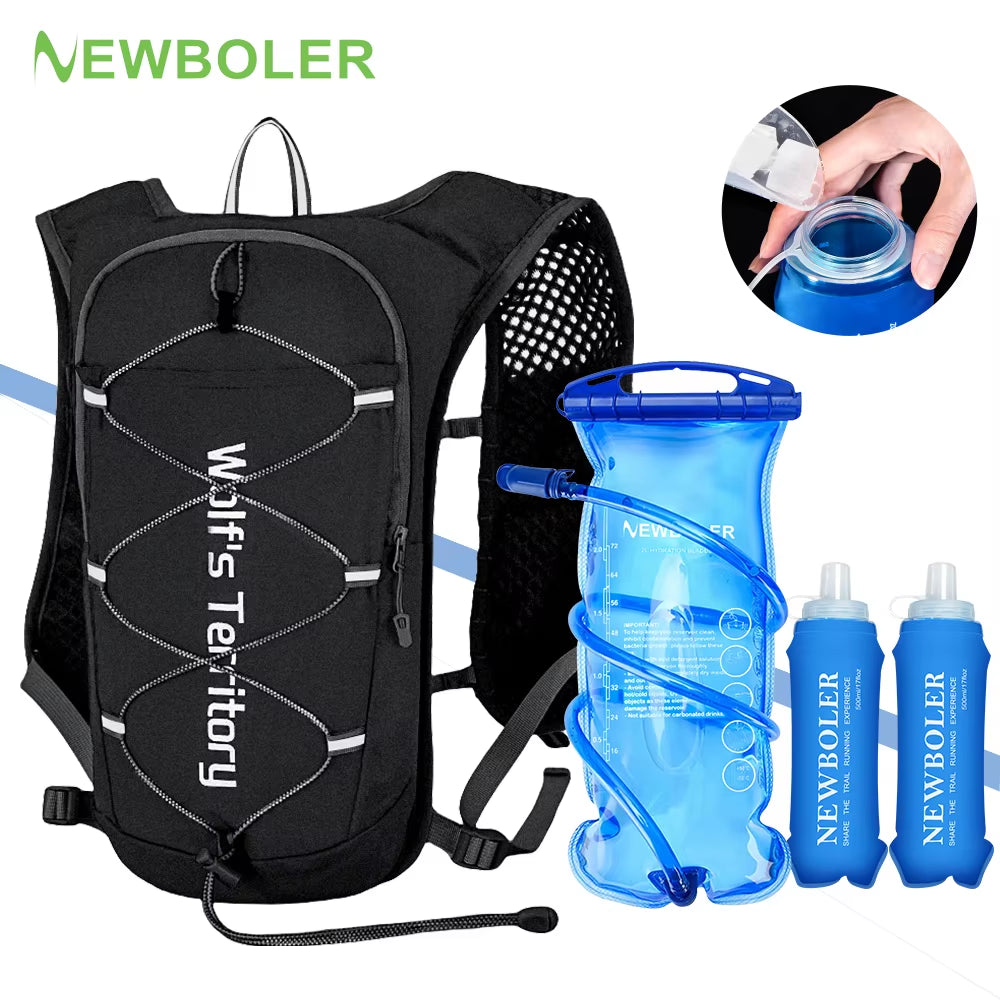 Ultralight Hydration Vest Backpack for Trail Running with Water Bottle for Marathons
