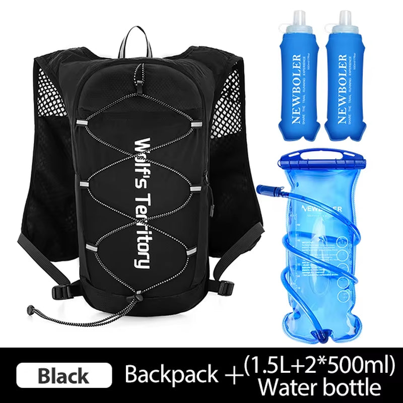 Ultralight Hydration Vest Backpack for Trail Running with Water Bottle for Marathons