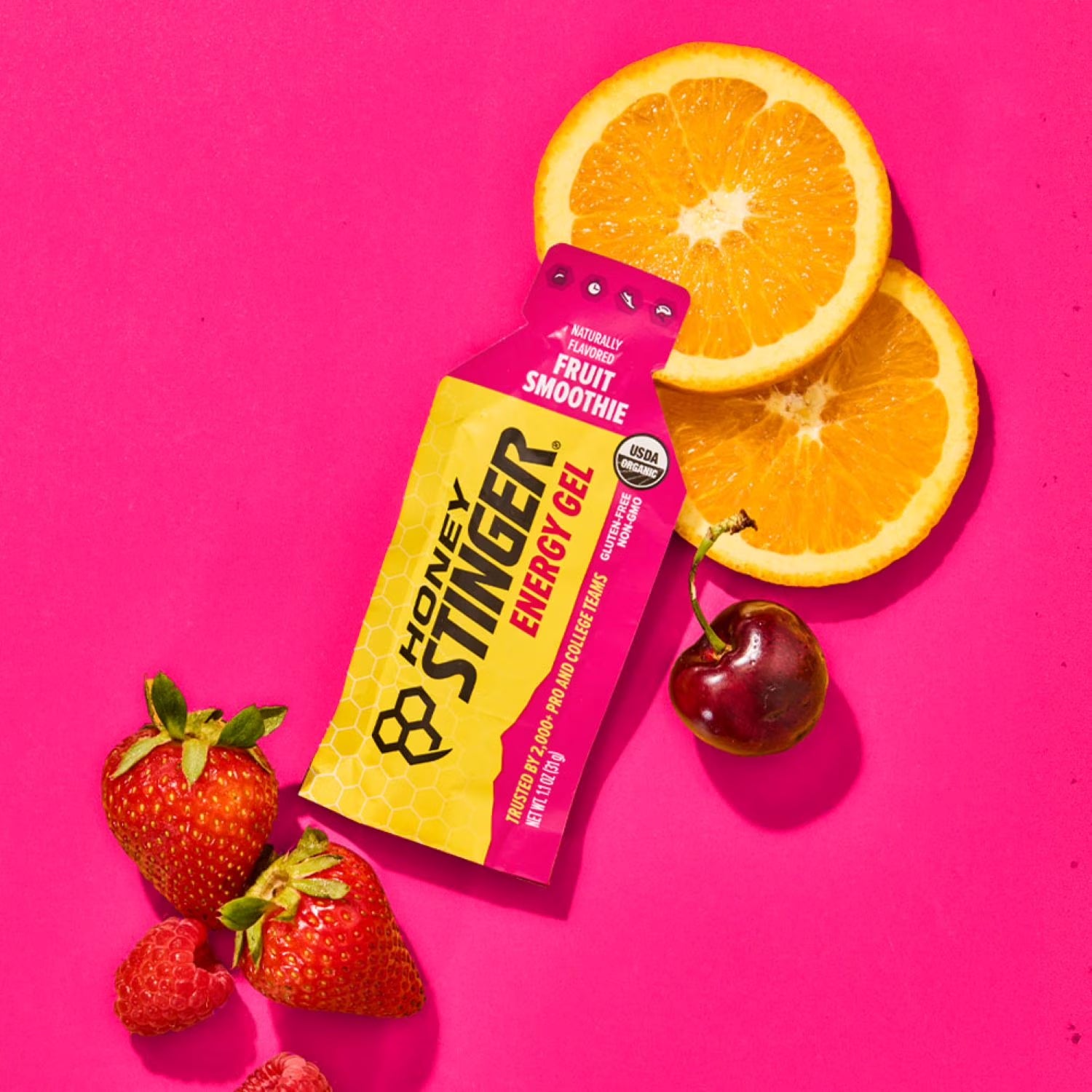 Organic Gluten-Free Energy Gel, Fruit Smoothie, 1.1 Oz, 24 Count Box
