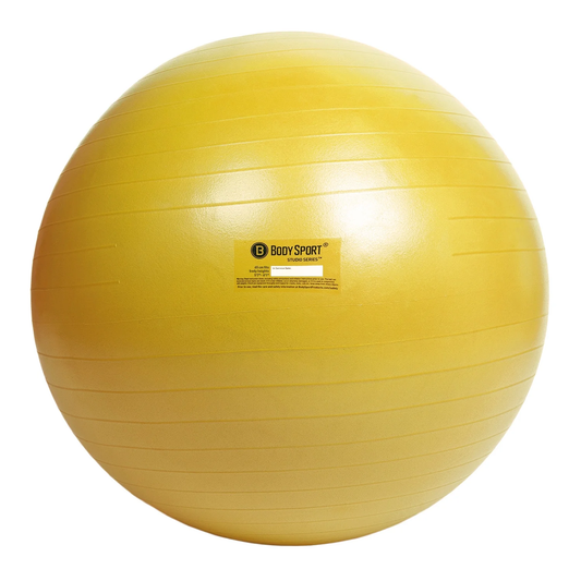65 cm Yellow Fitness Ball with Pump and Exercise Guide Included