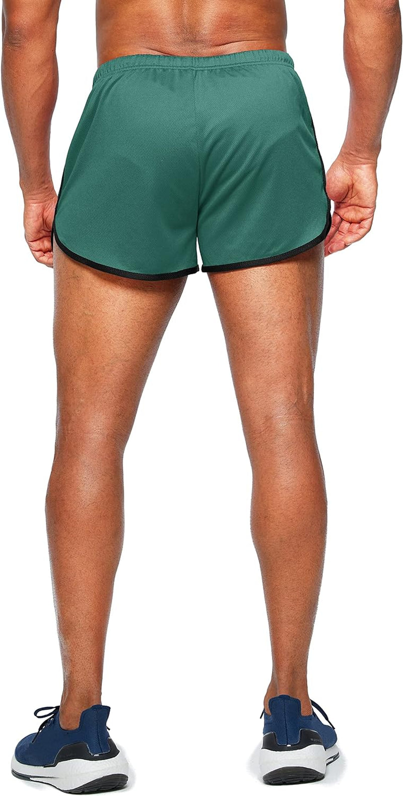 Men's 3-Inch Quick-Dry Running Shorts with Zipper Pockets for Athletic Performance