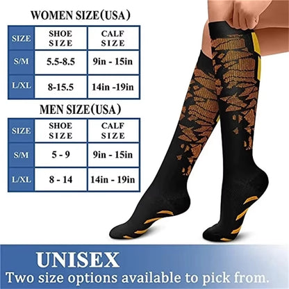 New Compression Socks Graduated Crossfit Training Running Recovery Cycling Travel Socks Outdoor Men Women Running Sports Socks