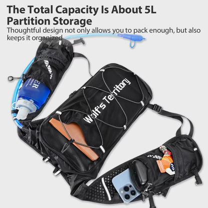 Ultralight Hydration Vest Backpack for Trail Running with Water Bottle for Marathons